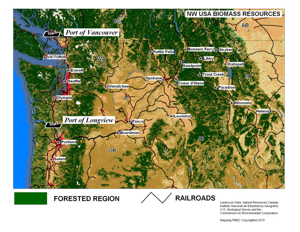 NW USA Biomass Resources Half Scale